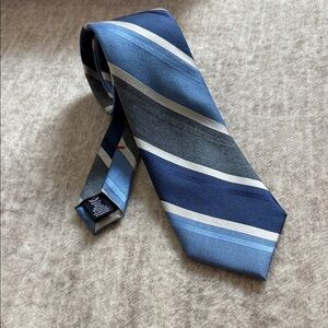 Elegant Blue Striped Men's Tie